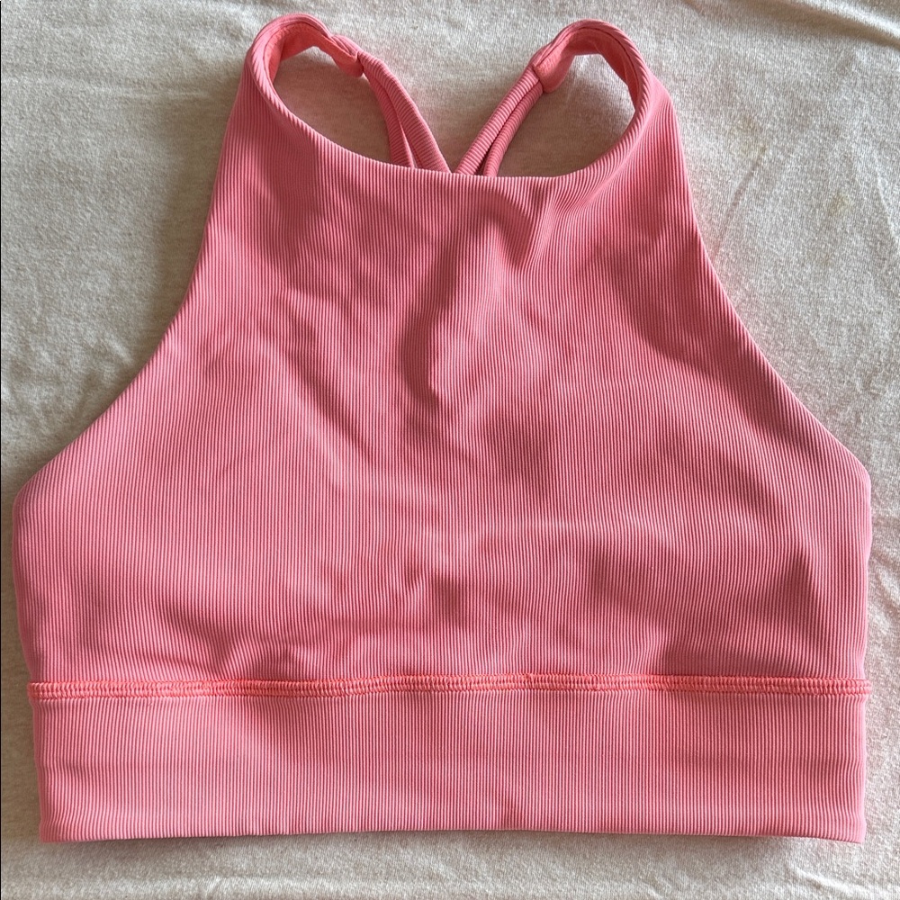 Lululemon Pink High Neck Sports Bra